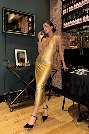 Felicia Sırt Dekolteli Elbise 2583-08