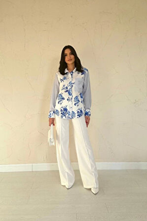 Mavi Garnili Gömlek