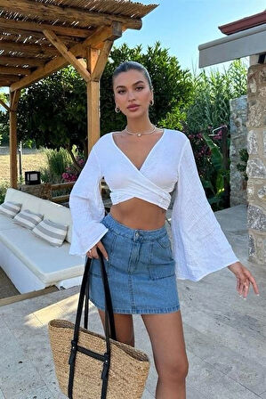 Cecile Denim Mini Etek 4015-17