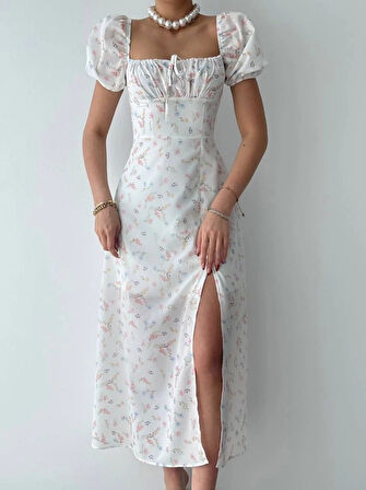 Zeze Balon Kol Elbise