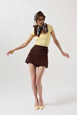 Fiyonk Detay Mini Etek