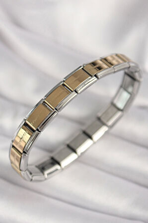 316L Çelik Mix Renk Yazılı Nomination Model Kadın Bileklik