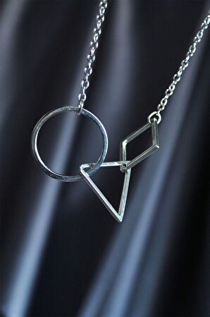 Silver Renk Squid Game Unisex Kolye