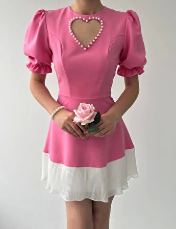 Safe Kalp Detaylı Elbise