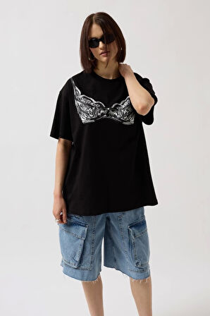 Baskılı Oversize T-Shirt