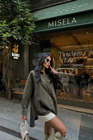 SÜET GÖMLEK - Haki