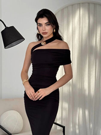 Reta Çapraz Omuz Elbise