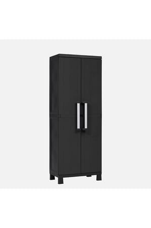 3 Raflı ve Uzun Bölmeli, Bahçe Dolabı, Balkon Dolabı, Plastik Dolap 65x37x173