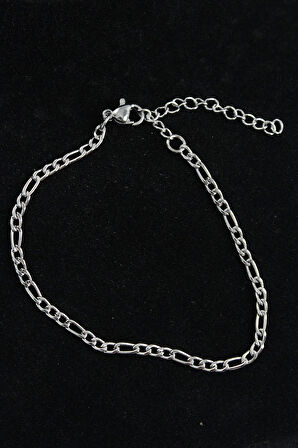 316L Çelik Figaro Model Gümüş Renk Erkek Bileklik