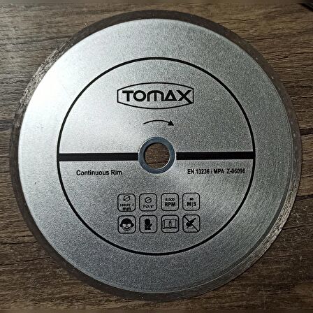 ORJİNAL TOMAX Sürekli Elmas Fayans Kesici Daire Testere 180 X 2.2 X 22 mm