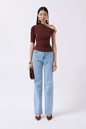 Aksesuar Detay Cutout Bluz