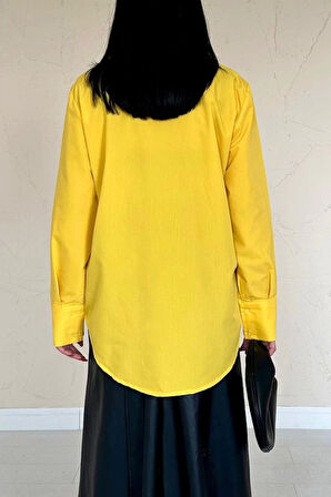 Sarı Poplin Gömlek