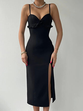 Papalia Sırt Detaylı Elbise