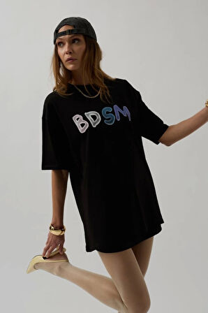 Sırt Ve Ön Baskılı Oversize T-Shirt