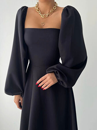 Nouna Balon Kol Elbise