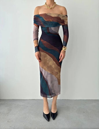 Sevilla Madonna Yaka Tül Elbise