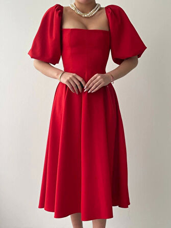 Benjamin Çan Etekli Midi Boy Elbise