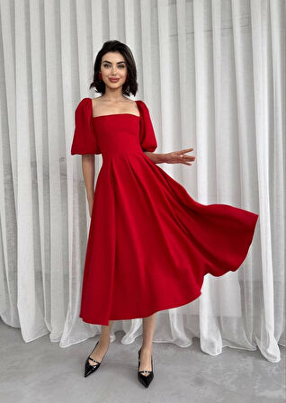 Benjamin Çan Etekli Midi Boy Elbise