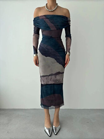 Sevilla Madonna Yaka Tül Elbise