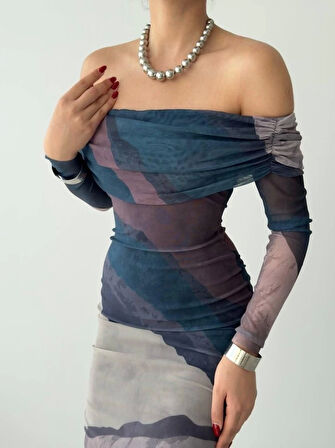 Sevilla Madonna Yaka Tül Elbise