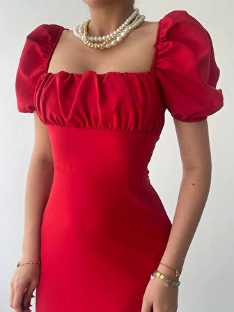 Hessen Sırt Dekolteli Elbise