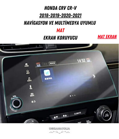 Honda CRV CR-V 2018-2021 Navigasyon ve Multimedya Uyumlu Mat Ekran Koruyucu