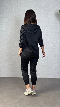 Kadın Uzun Kollu Kapüşonlu Ikili Takım