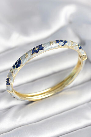 Mavi Renk Detaylı Mineli Kelepçe