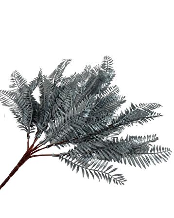 Yapay Çiçek Gümüş Fern Demet Garnitür Aradal Dekoratif Yapay Bitki
