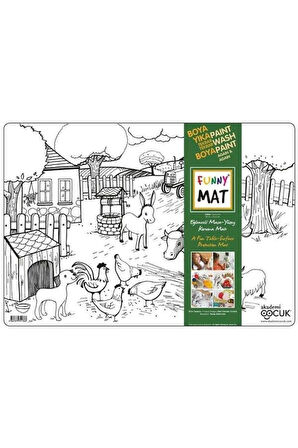 Bsrl Funny Mat Eğlenceli Masa Yüzey Matı - Çiftlik