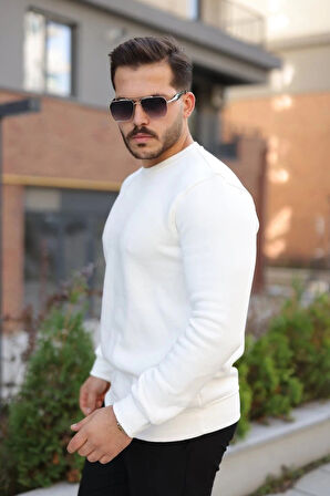 Erkek Üç İplik Şardonlu Sweatshirt