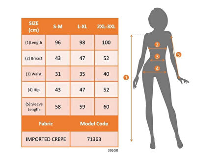 Kadın Uzun Kollu V Yakalı Yandan Yırtmaçlı Midi Ithal Krep Elbise