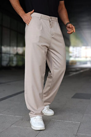 Erkek Beli Lastikli Baggy Pantolon