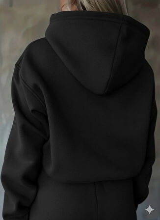 Kadın Uzun Kollu Nope Baskılı Beli Ribanalı Ikili Takım