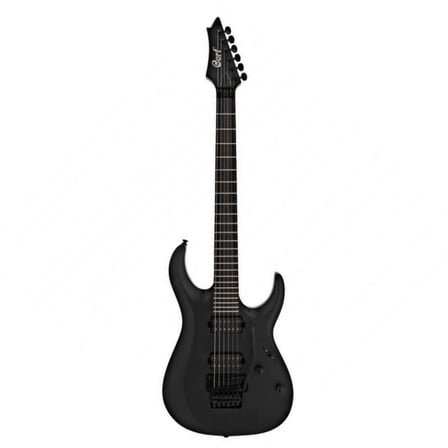 Cort X500 Menace-bks Elektro Gitar - Black Satin (profesyonel/metal) | Neck-thru Sap-gövde Birleşimi, Seymour Duncan Sentient & Nazgül Manyetikler, Floyd Rose 1000 Köprü Ve Agresif Metal Tonları