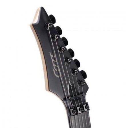 Cort X500 Menace-bks Elektro Gitar - Black Satin (profesyonel/metal) | Neck-thru Sap-gövde Birleşimi, Seymour Duncan Sentient & Nazgül Manyetikler, Floyd Rose 1000 Köprü Ve Agresif Metal Tonları