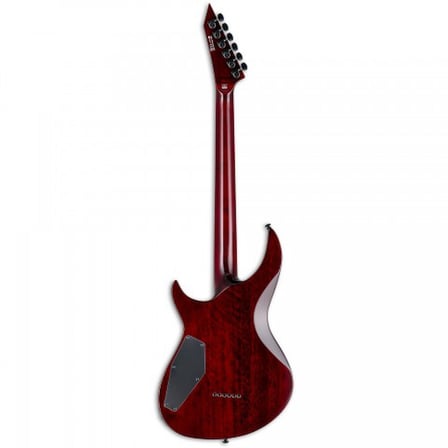 Esp Ltd Lh31000Qmstb H-3 1000 Qm See Thru Black Cherry (üst Segment - Deluxe Seri) | Kapitone Akçaağaç Kapak, Seymour Duncan Sentient/nazgûl Manyetikler, Deri Kesik Kasa | Ölçüler: 648 Mm Skala Uzunluğu