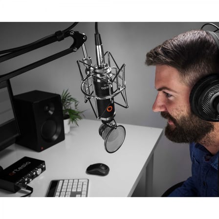 Artesia AMC-20 Cardioid Condenser Stüdyo Mikrofonu | Geniş Diyafram, XLR Bağlantı ve Profesyonel Vokal Kaydı İçin Düşük Gürültü