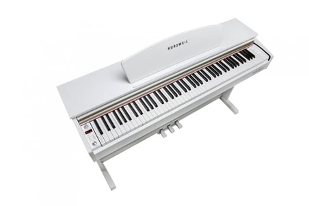 Kurzweil M90-wh Dijital Piyano - Beyaz (orta Seviye - Konsol Tipi) | Şık Beyaz Finish, 16 Dahili Ses, Mıdı/usb Bağlantısı, Çift Kulaklık Çıkışı | Ölçüler: 1380 X 420 X 815 Mm