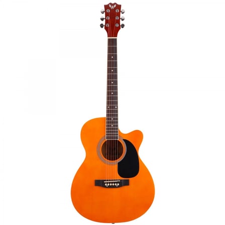 Angel AFG100-N Akustik Gitar - Naturel (Başlangıç - Dreadnought Kasa) | Ihlamur Gövde, Parlak Cila, Ergonomik Sap Profili ve Gül Ağacı Klavye | Ölçüler: 41 İnç Standart Kasa