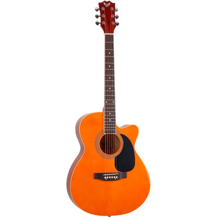 Angel AFG100-N Akustik Gitar - Naturel (Başlangıç - Dreadnought Kasa) | Ihlamur Gövde, Parlak Cila, Ergonomik Sap Profili ve Gül Ağacı Klavye | Ölçüler: 41 İnç Standart Kasa