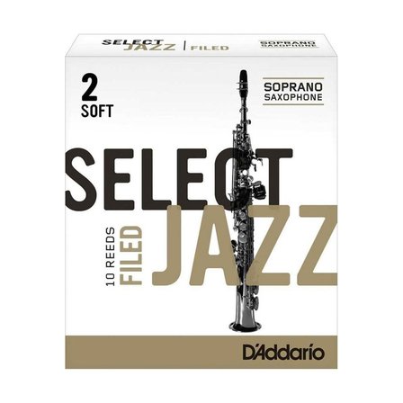 D'addario Rsf10ssx2s Select Jazz Soprano Saksafon Kamışı - No: 2 Soft (profesyonel - 10'lu Paket) | Dosyasız (unfiled) Kesim, Modern Ve Esnek Caz Tonları, Geniş Dinamik Aralık | Uyum: Tüm Soprano Saksafonlar