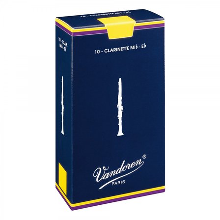 Vandoren CR112 Traditional Eb Klarnet Kamışı No: 2.0 (Başlangıç/Eğitim) - 10'lu Kutu | Çok Yumuşak Çalım Kolaylığı ve Berrak Ses Yapısı