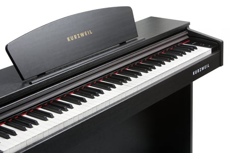 Kurzweil M90-SR Dijital Piyano - Gülağacı (Orta Seviye - Konsol Tipi) | 88 Tuş Tam Ağırlıklı Çekiç Aksiyonu (Hammer Action), 64 Polifoni, Dahili 2-Kanal Kayıt Sistemi | Ölçüler: 1380 x 420 x 815 mm