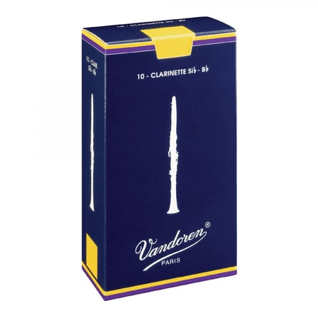 Vandoren CR1025 Traditional Bb Klarnet Kamışı No: 2.5 (Orta Seviye) - 10'lu Kutu | Orta Seviye İçin En Uygun Seçim, Kararlı Ses ve Tutarlı Kalite