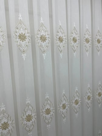 NİVEMESHOME BELİNDA 711 GOLD  1/3 PİLELİ TÜL PERDE APM