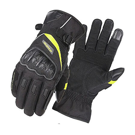 Scoyco MC83 Kışlık Korumalı Motosiklet Eldiveni Siyah/Neon Yeşil