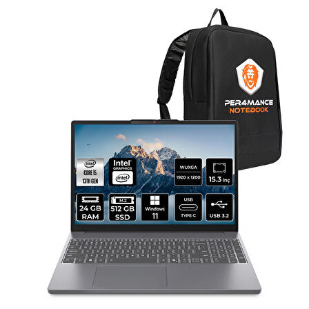 Lenovo IdeaPad Slim 3 i5 13420H 24GB DDR5 512GB SSD 15.3'' IPS WUXGA W11P Dizüstü & PER4 ÇANTA