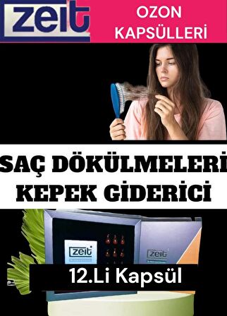 Saç Dökülmesine Karşı Kepek Önleyici Saç Bakımı Doğal Nemlendirici Ozon Yağı Kapsülleri 12 Li