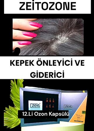 Saç Dökülmesine Karşı Kepek Önleyici Saç Bakımı Doğal Nemlendirici Ozon Yağı Kapsülleri 12 Li